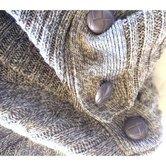 Sweater Dress A-List Size Medium Gray Stretchy Button Neckline Pockets RN57911 - Picture 3 of 15